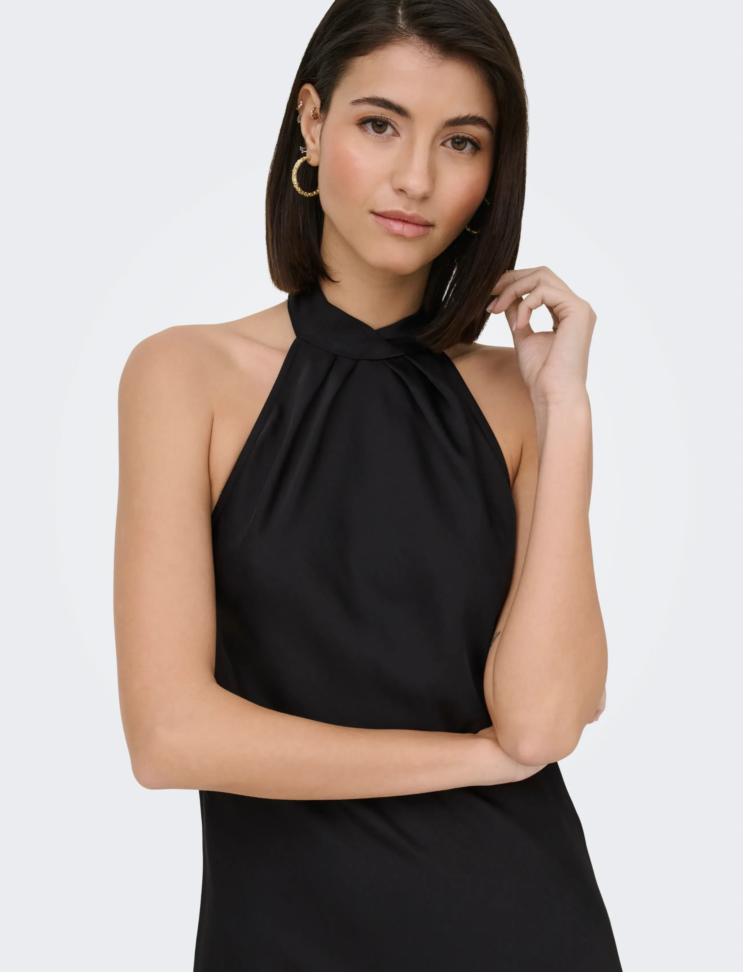 JDY - JDYURBA HALTERNECK LONG DRESS WVN EXP - abendkleider - black onyx - 5