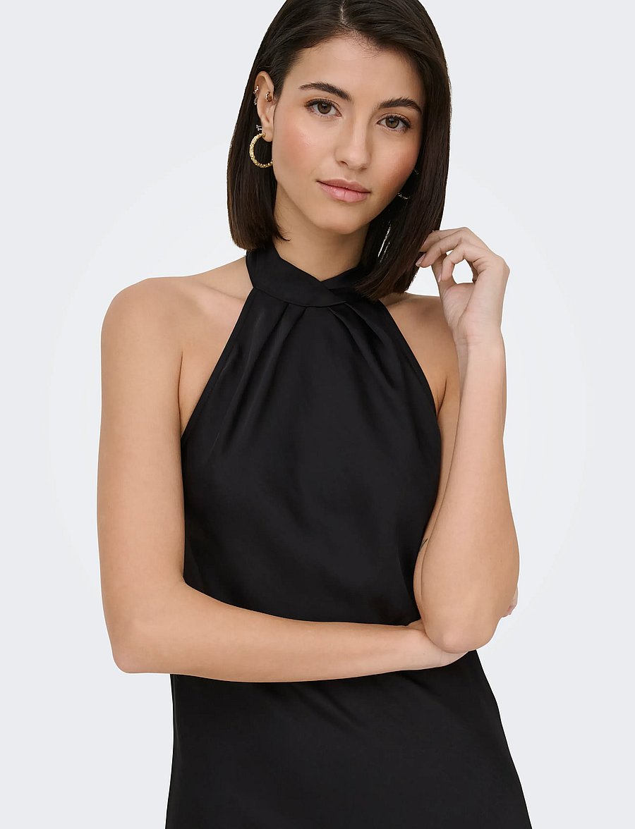 JDY - JDYURBA HALTERNECK LONG DRESS WVN EXP - abendkleider - black onyx - 5