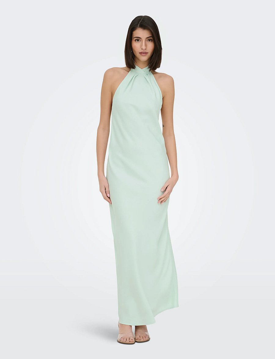 JDY - JDYURBA HALTERNECK LONG DRESS WVN EXP - robes de soirée - pale blue - 3