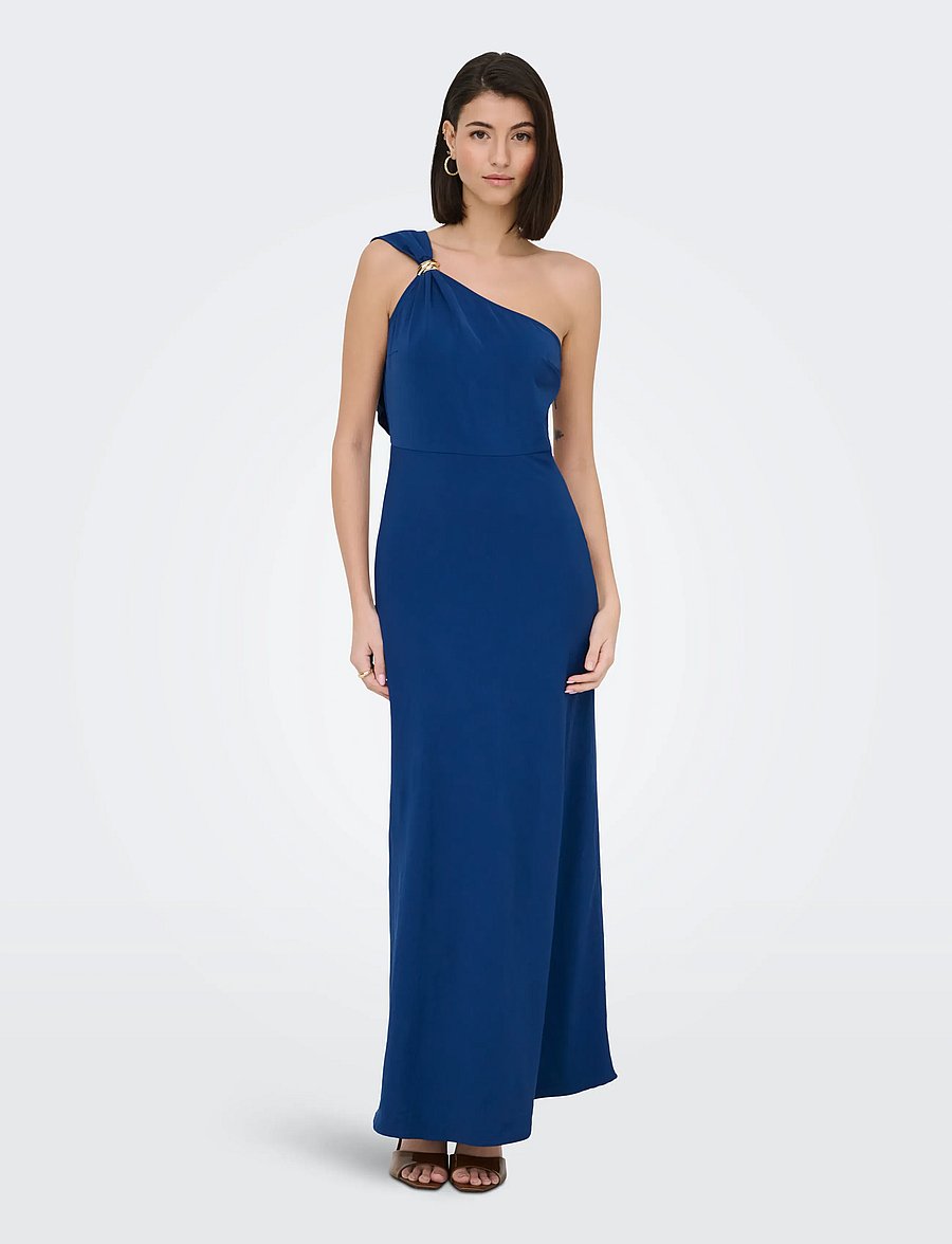 JDY - JDYAYA ONESHOULDER LONG DRESS WVN EXP - abendkleider - navy peony - 0