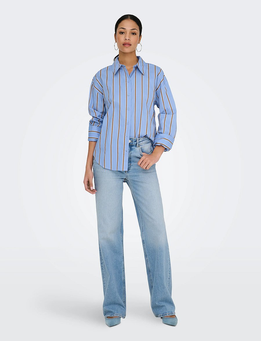 JDY - JDYSERENA L/S SHIRT WVN NOOS - langærmede skjorter - bel air blue - 4