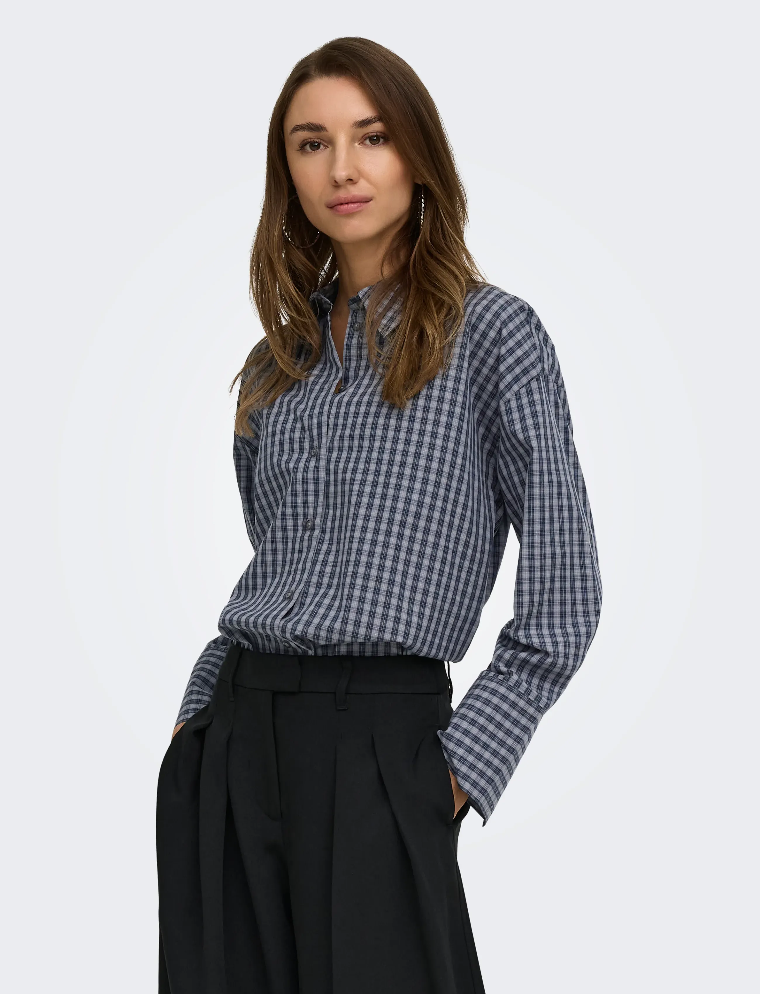 JDY JDYSERENA L/S SHIRT WVN NOOS - JDY - DARK GREY MELANGE / grey