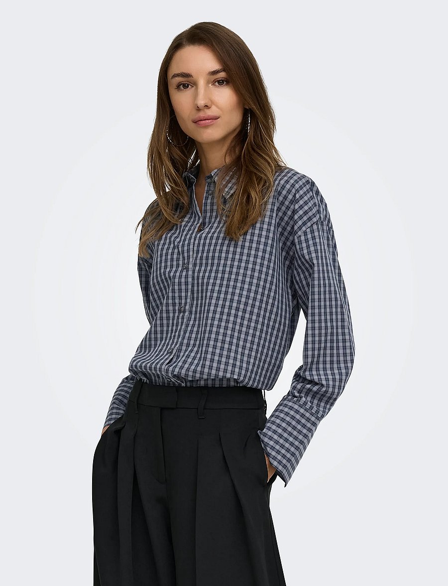 JDY - JDYSERENA L/S SHIRT WVN NOOS - långärmade skjortor - dark grey melange - 0