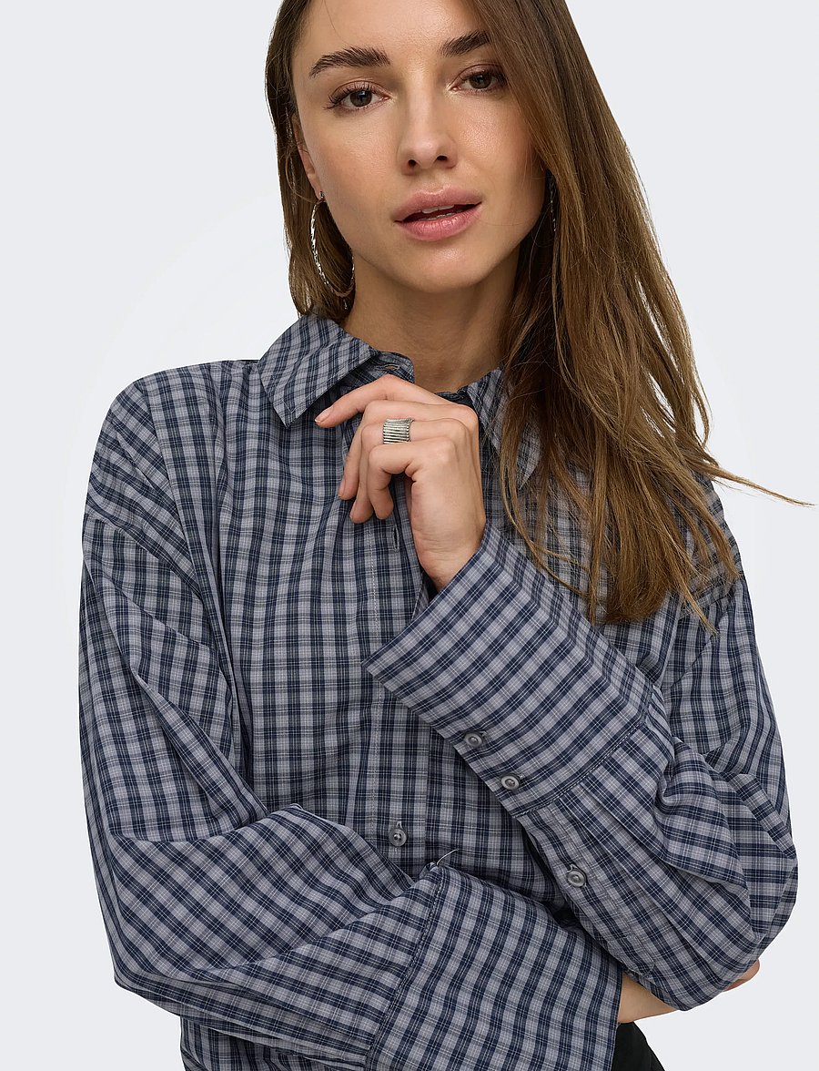 JDY - JDYSERENA L/S SHIRT WVN NOOS - långärmade skjortor - dark grey melange - 5