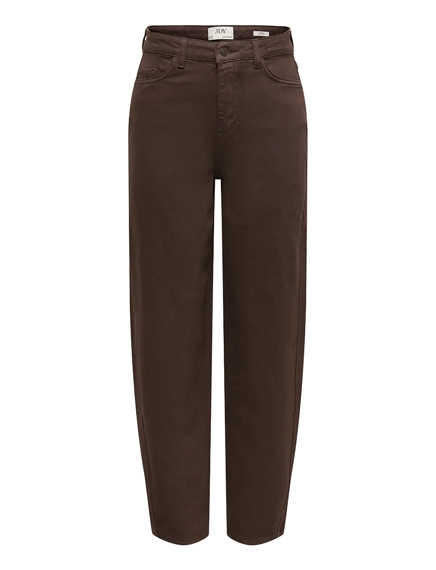 JDY - JDYSUSIE MW BARREL BROWN 104 DNM - barrel jeans - chocolate brown - 1