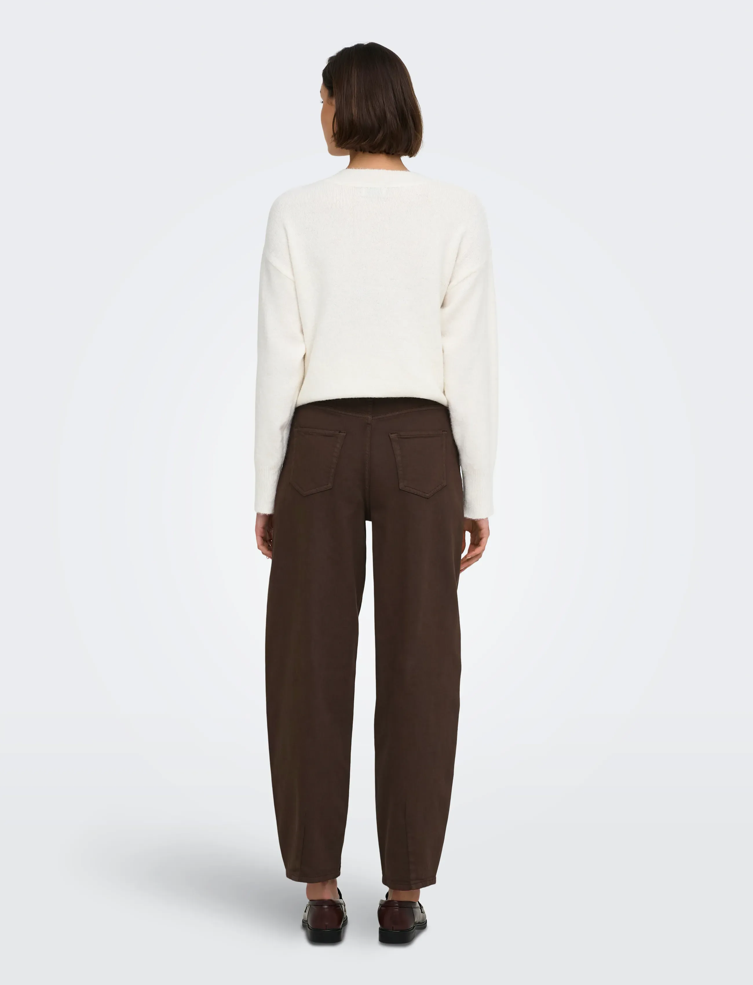 JDY - JDYSUSIE MW BARREL BROWN 104 DNM - barrel jeans - chocolate brown - 3