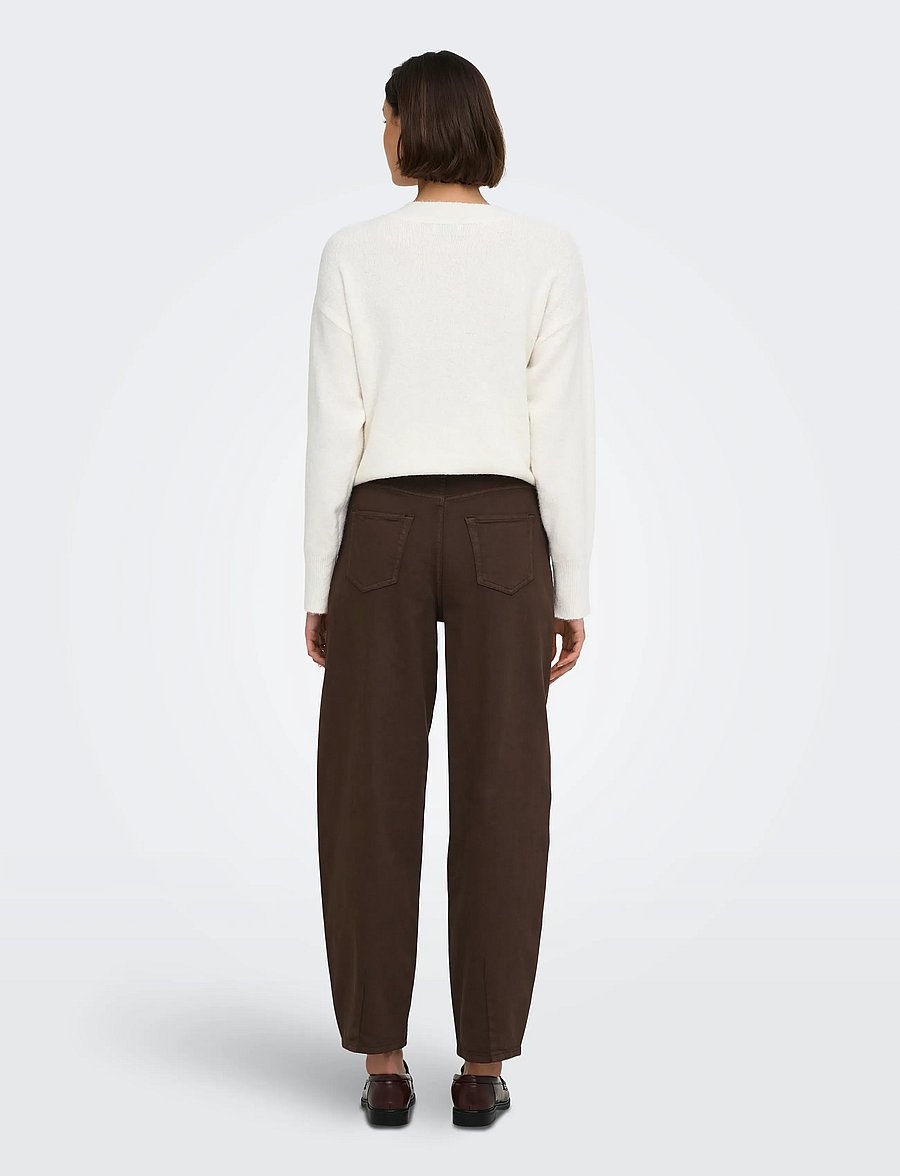 JDY - JDYSUSIE MW BARREL BROWN 104 DNM - barrel jeans - chocolate brown - 3