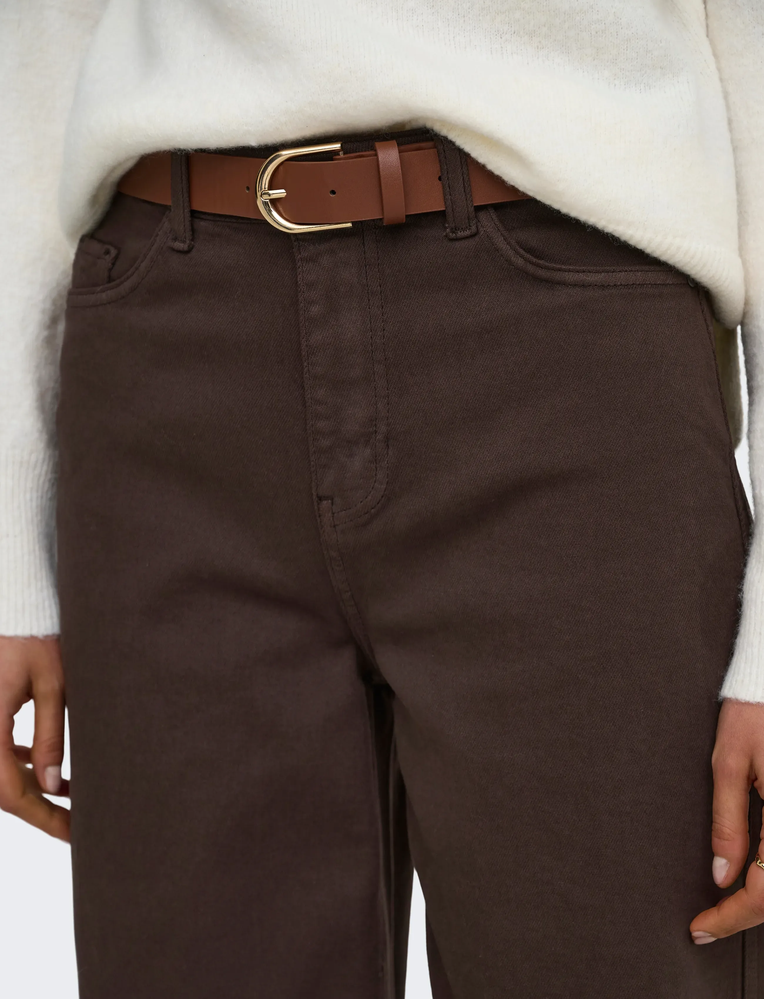 JDY - JDYSUSIE MW BARREL BROWN 104 DNM - barrel jeans - chocolate brown - 5