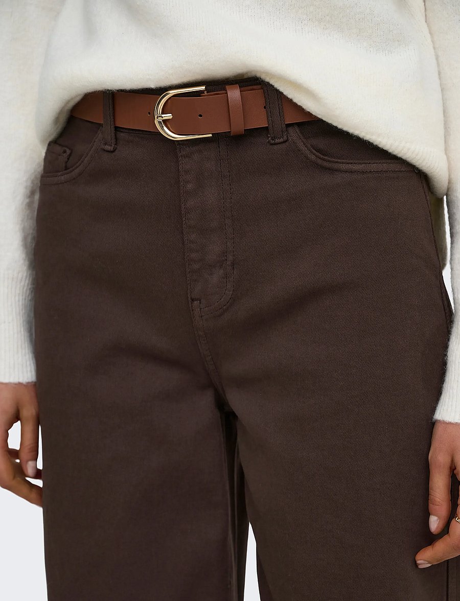 JDY - JDYSUSIE MW BARREL BROWN 104 DNM - barrel jeans - chocolate brown - 5
