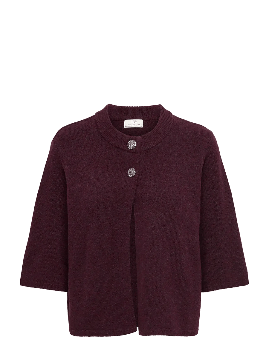 JDY - JDYSUPER 2/4 CARDIGAN KNT NOOS - koftor - decadent chocolate - 1