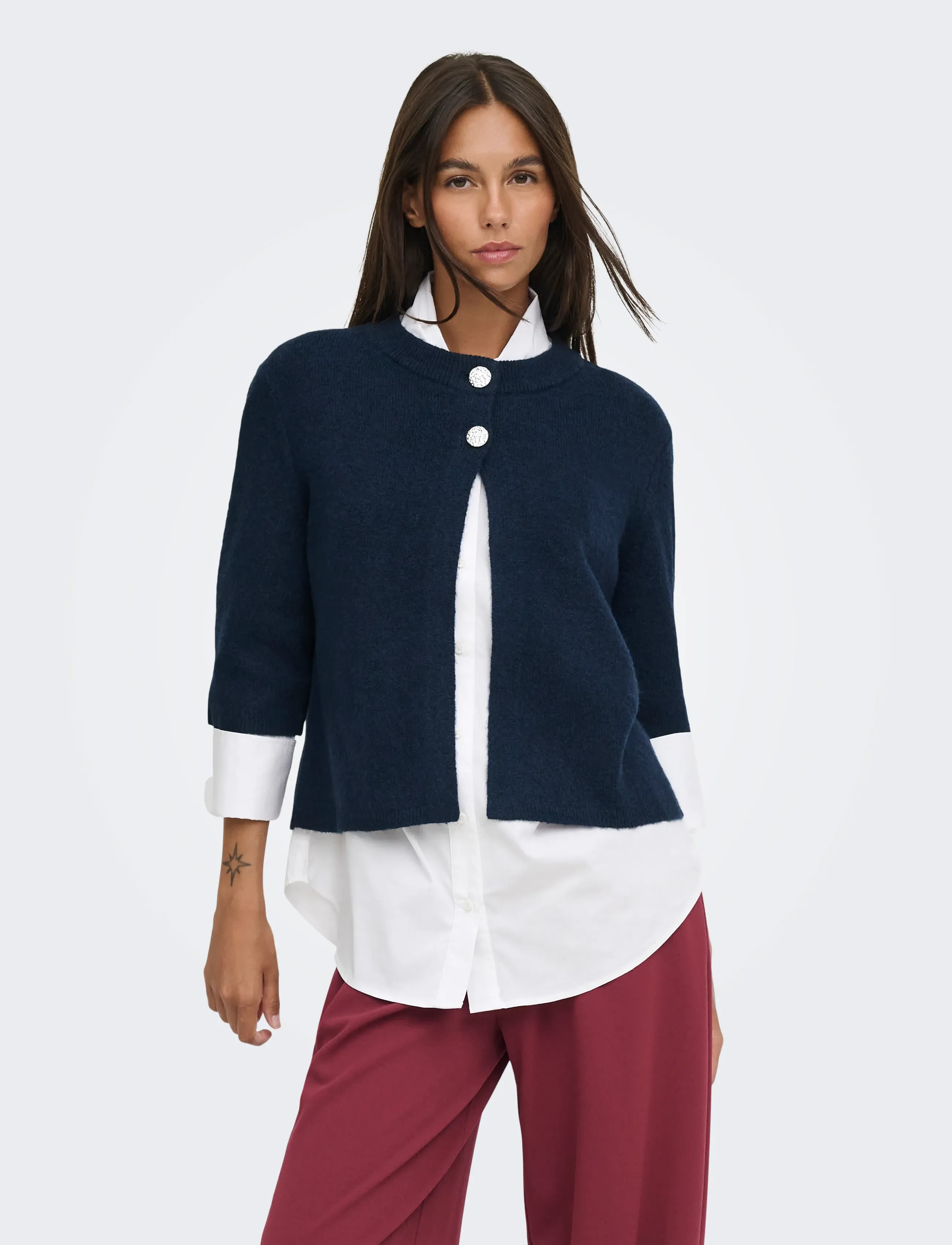 JDY JDYSUPER 2/4 CARDIGAN KNT NOOS - JDY - NAVY BLAZER / navy