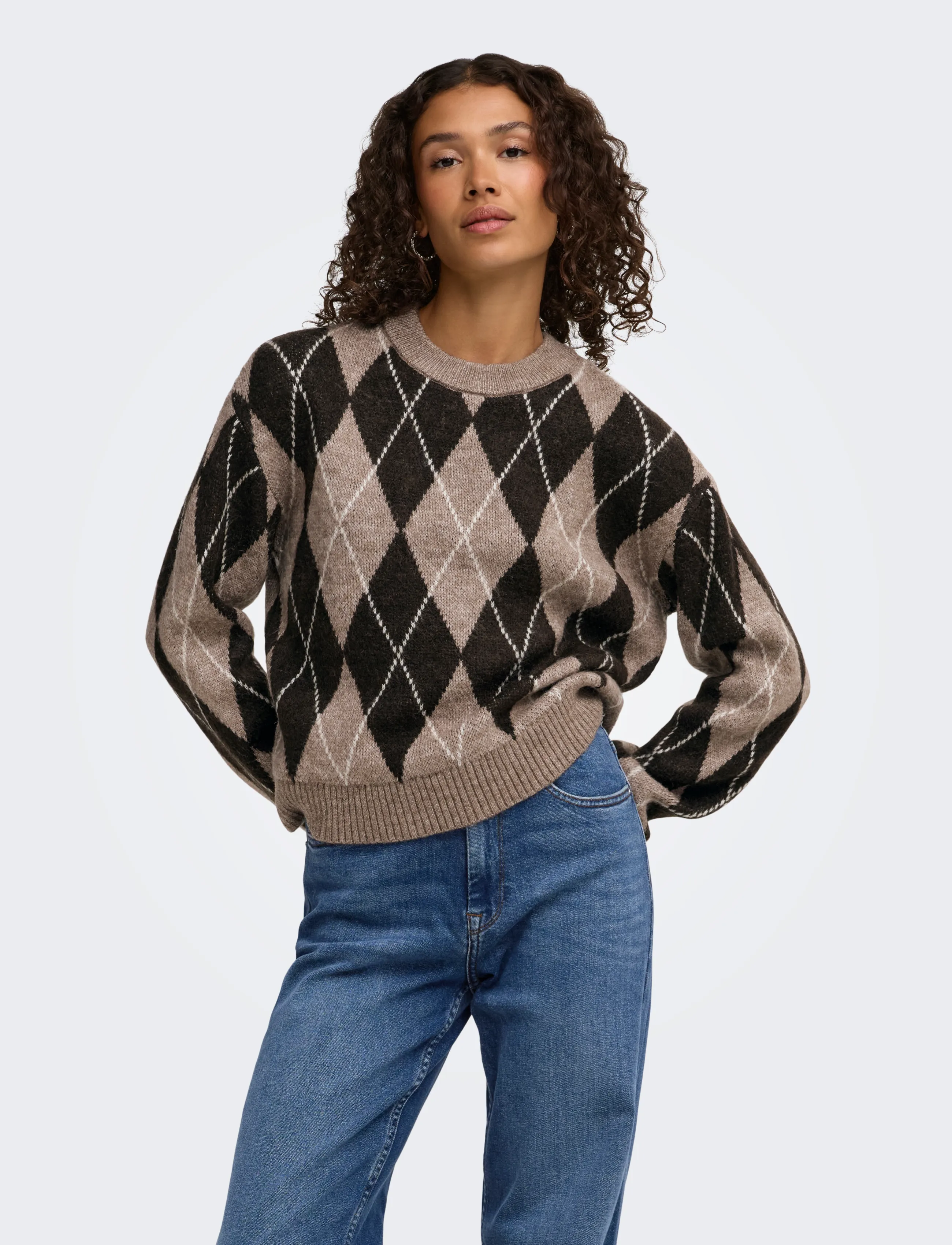 Jdybianka L/S Argyle Pullover Knt Noos