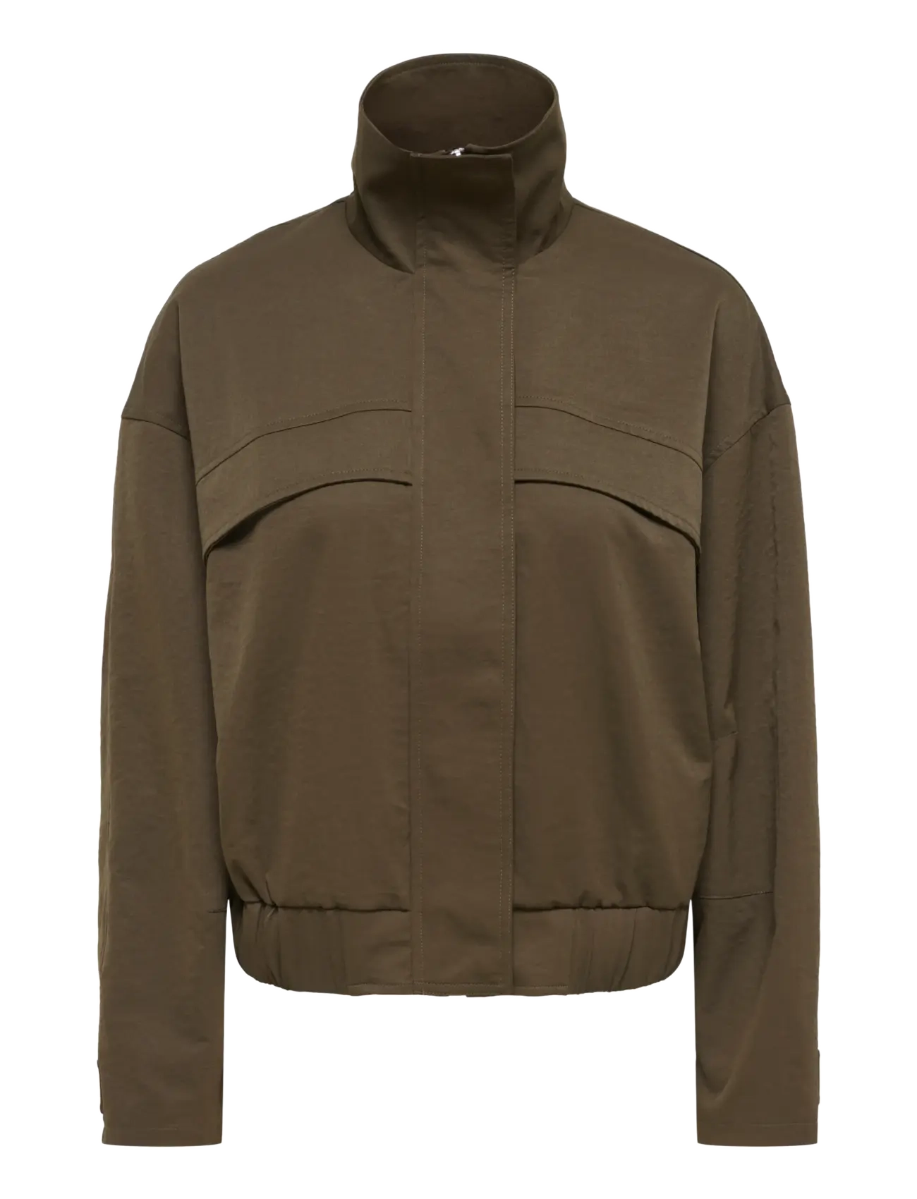 JDY JDYNAOMI L/S JACKET WVN EXP - Jackets - CHOCOLATE BROWN / khaki/green