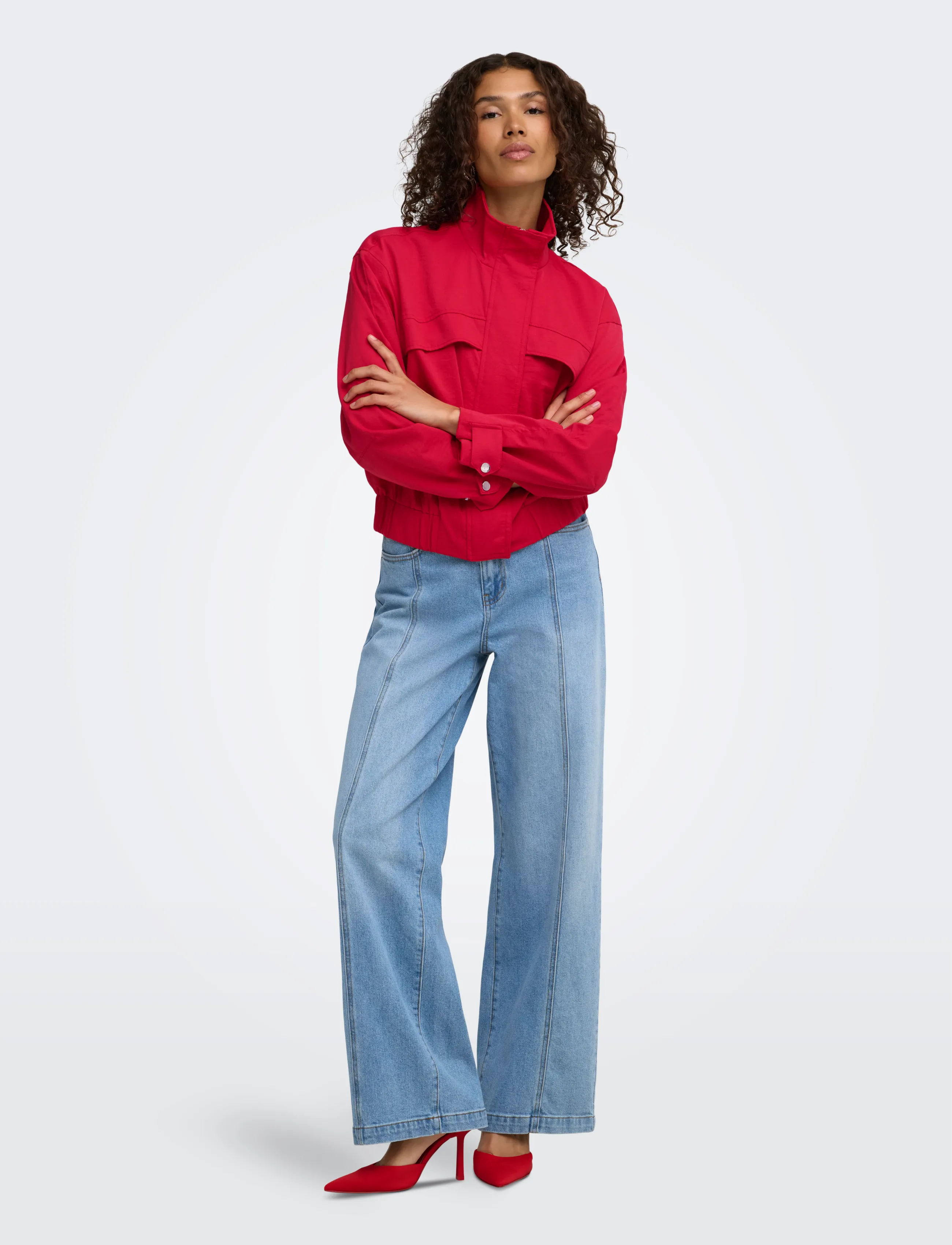 JDY - JDYNAOMI L/S JACKET WVN EXP - kevadjoped - goji berry - 4
