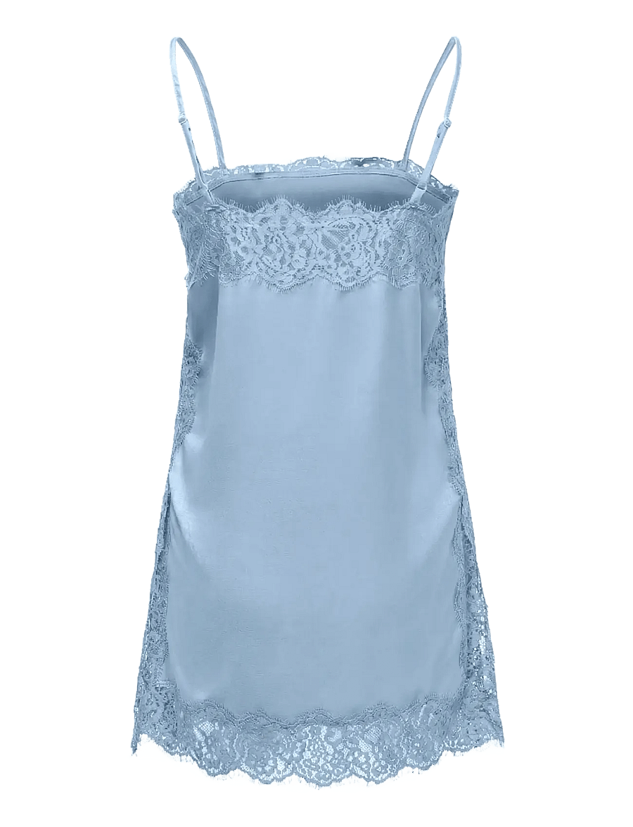 JDY - JDYALANA S/L LACE SINGLET WVN EXP - Ärmellose tops - cashmere blue - 2