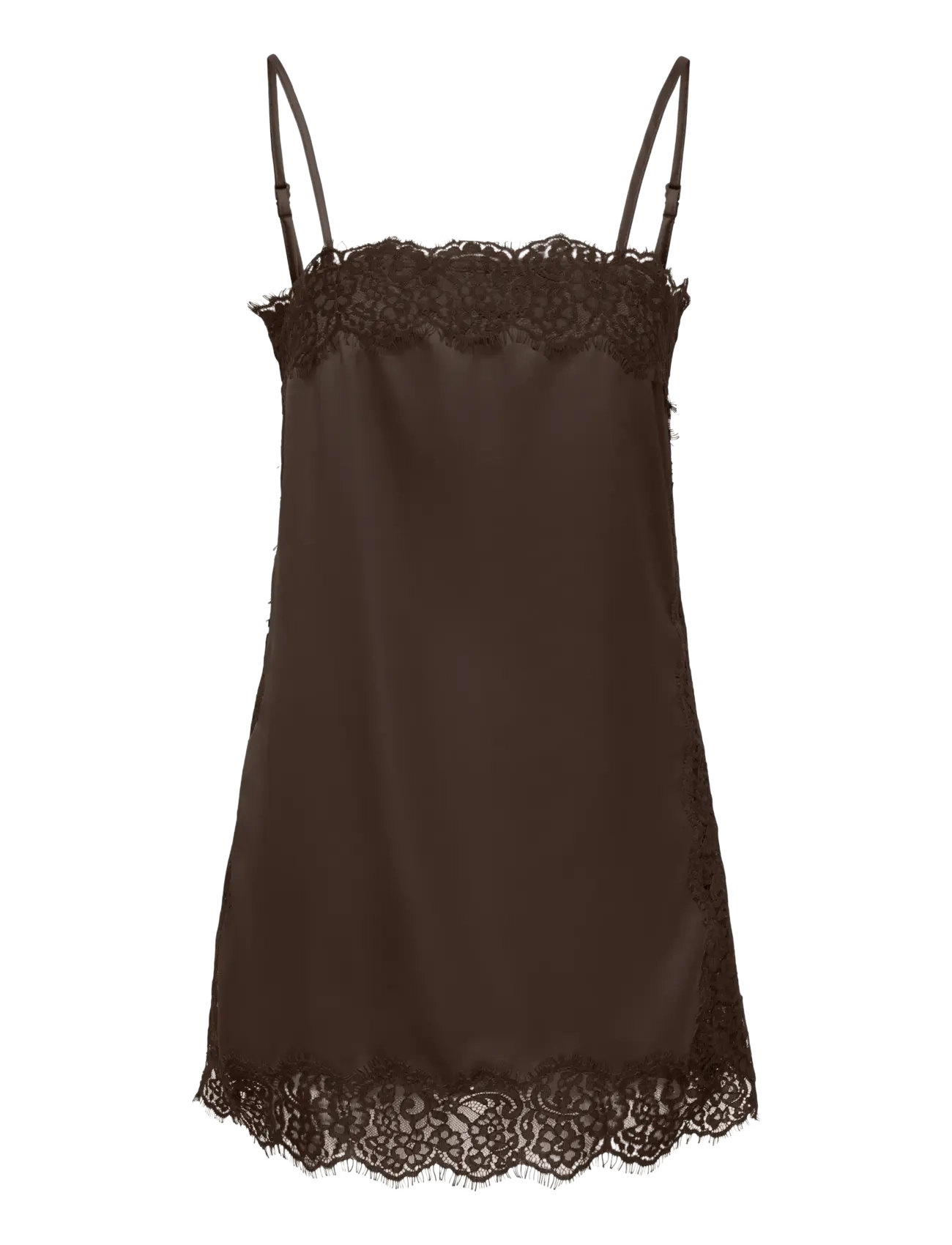 JDY JDYALANA S/L LACE SINGLET WVN EXP - Nyheter - DELICIOSO / brown