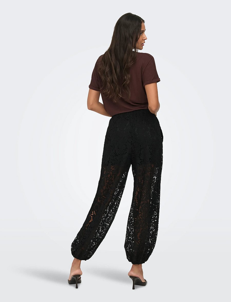 JDY - JDYJULIA LACE BALLOON PANT JRS - barrel-bukser - black - 2