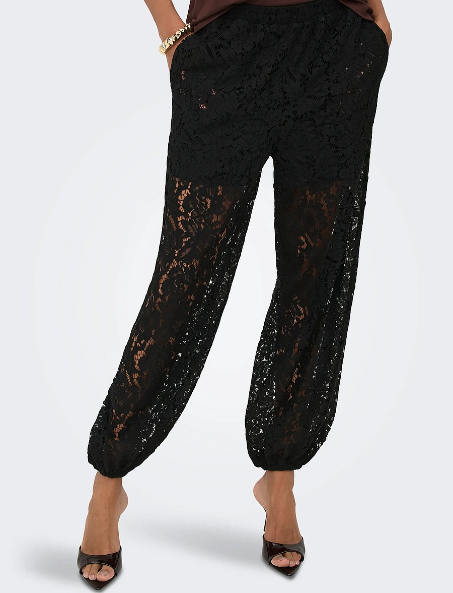 JDY - JDYJULIA LACE BALLOON PANT JRS - barrel-bukser - black - 5
