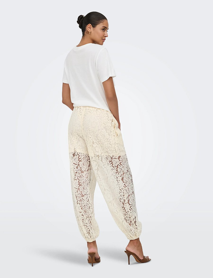 JDY - JDYJULIA LACE BALLOON PANT JRS - barrel-bukser - egret - 3