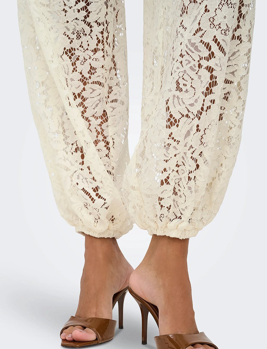JDY - JDYJULIA LACE BALLOON PANT JRS - barrel-bukser - egret - 5