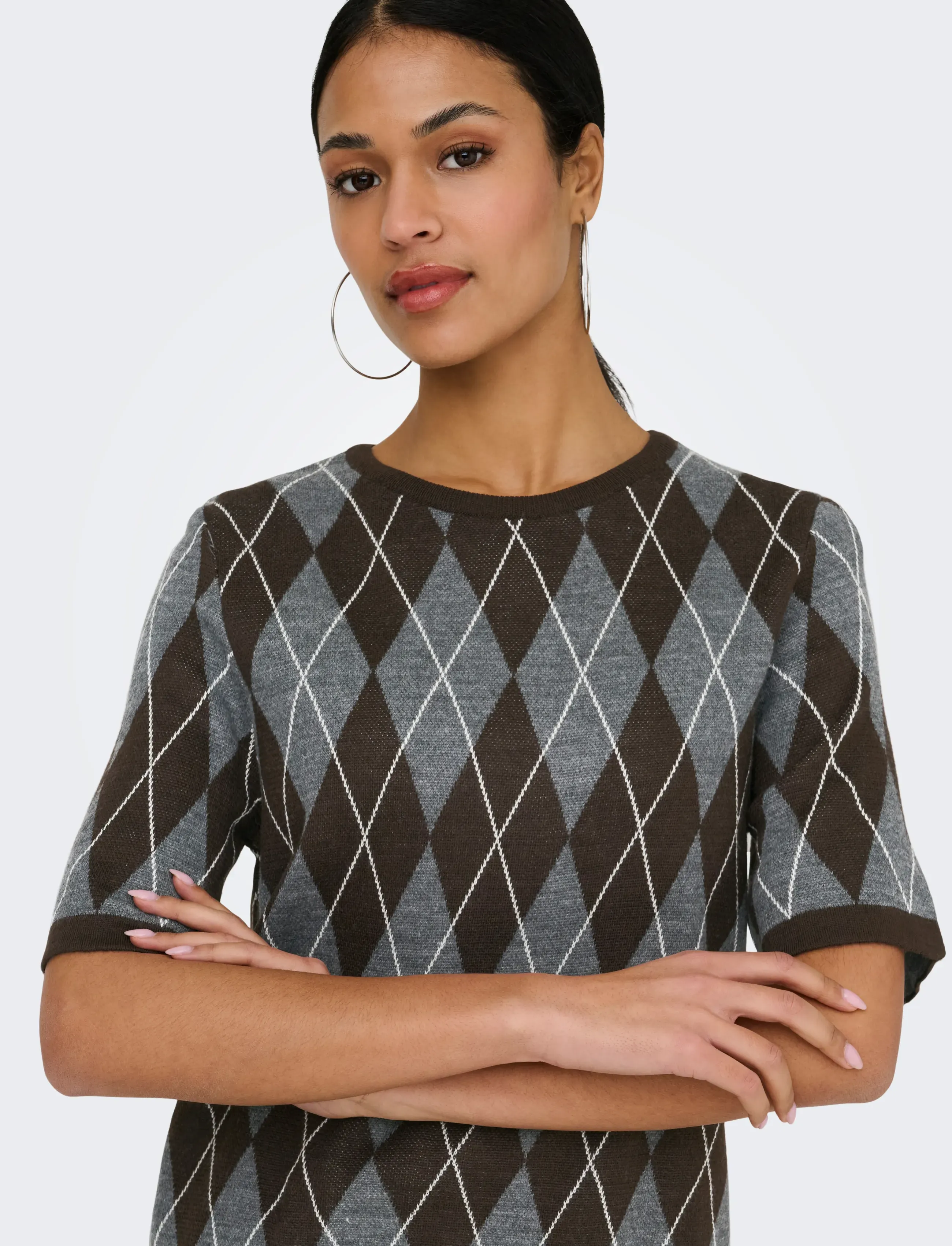 JDY Jdymaggy S/S Argyle Pullover Knt Noos tröjor dam – bild 5