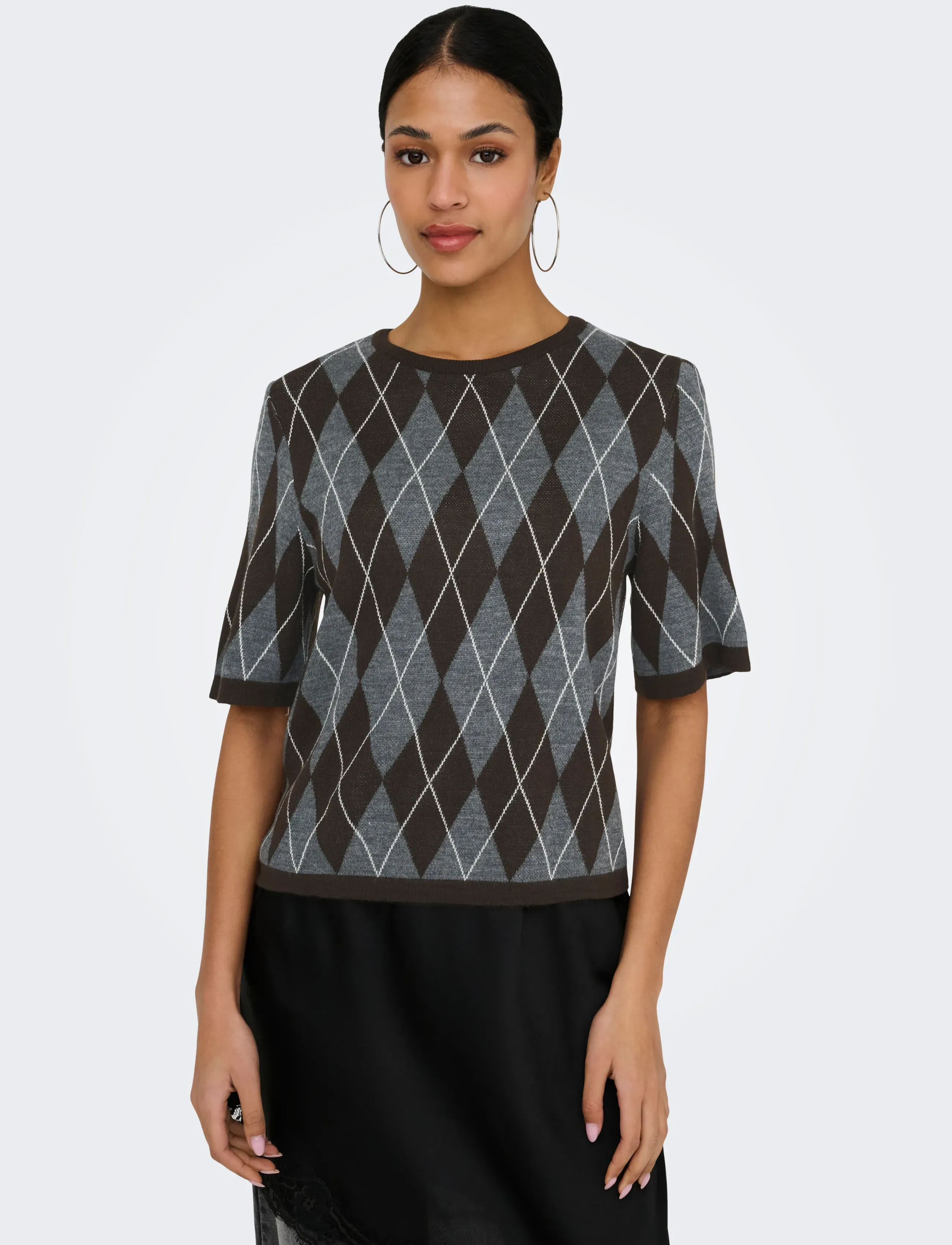 JDY Jdymaggy S/S Argyle Pullover Knt Noos tröjor dam – bild 7