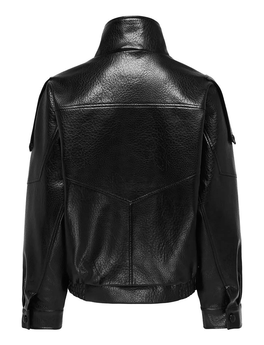 JDY - JDYRAYE PU OVERSIZED BOMBER JACKET PNT - frühlingsjacken - black - 1