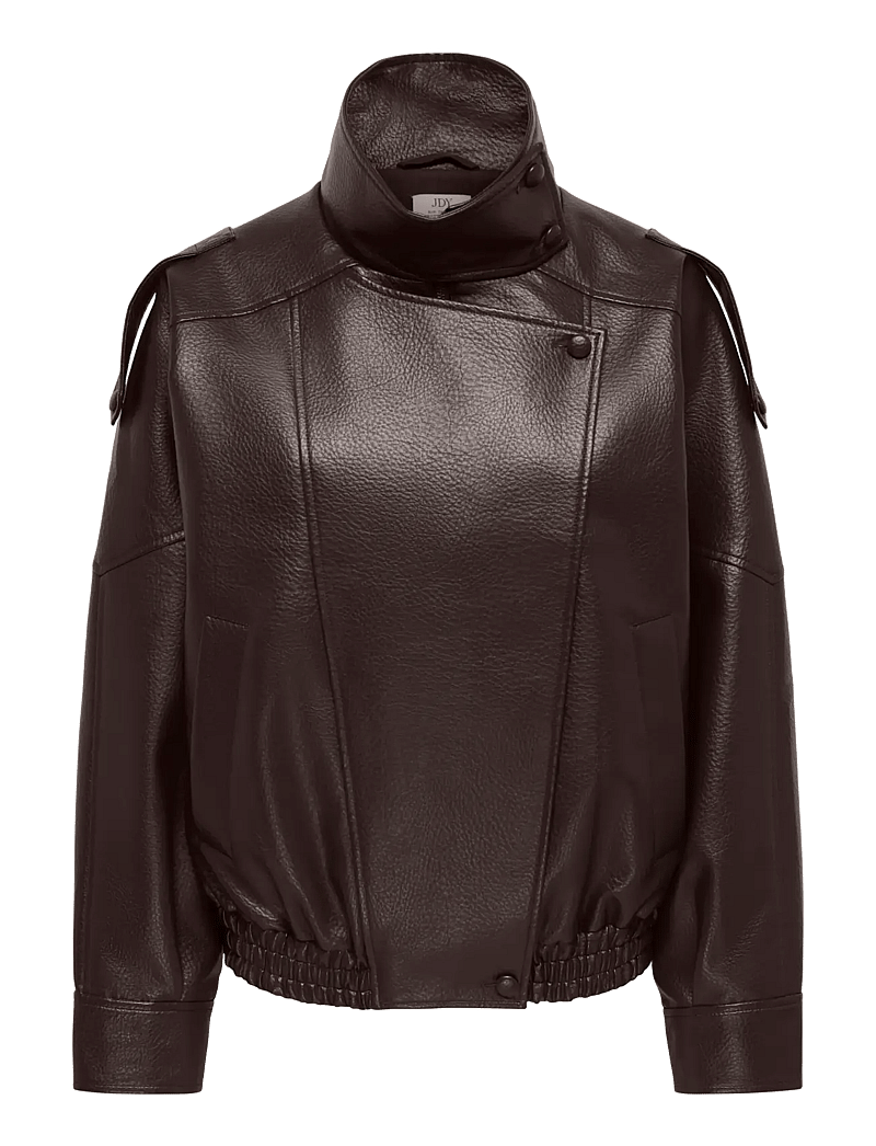 JDY - JDYRAYE PU OVERSIZED BOMBER JACKET PNT - frühlingsjacken - chocolate torte - 0