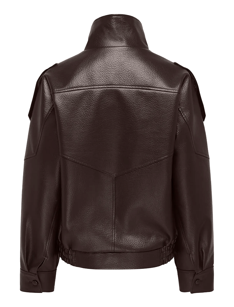 JDY - JDYRAYE PU OVERSIZED BOMBER JACKET PNT - frühlingsjacken - chocolate torte - 1