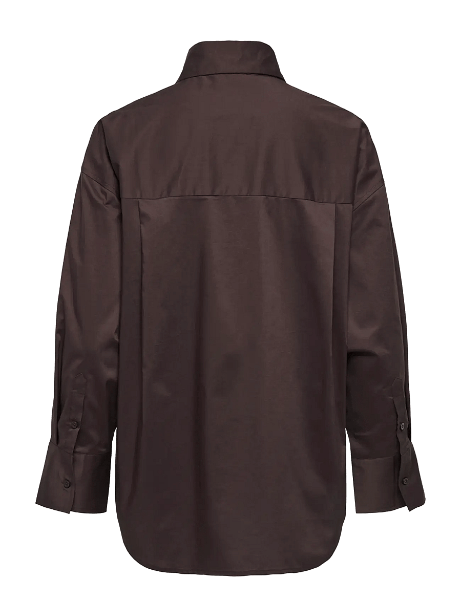 JDY - JDYVITA L/S BOW DETAIL SHIRT WVN - langärmlige hemden - chocolate plum - 2