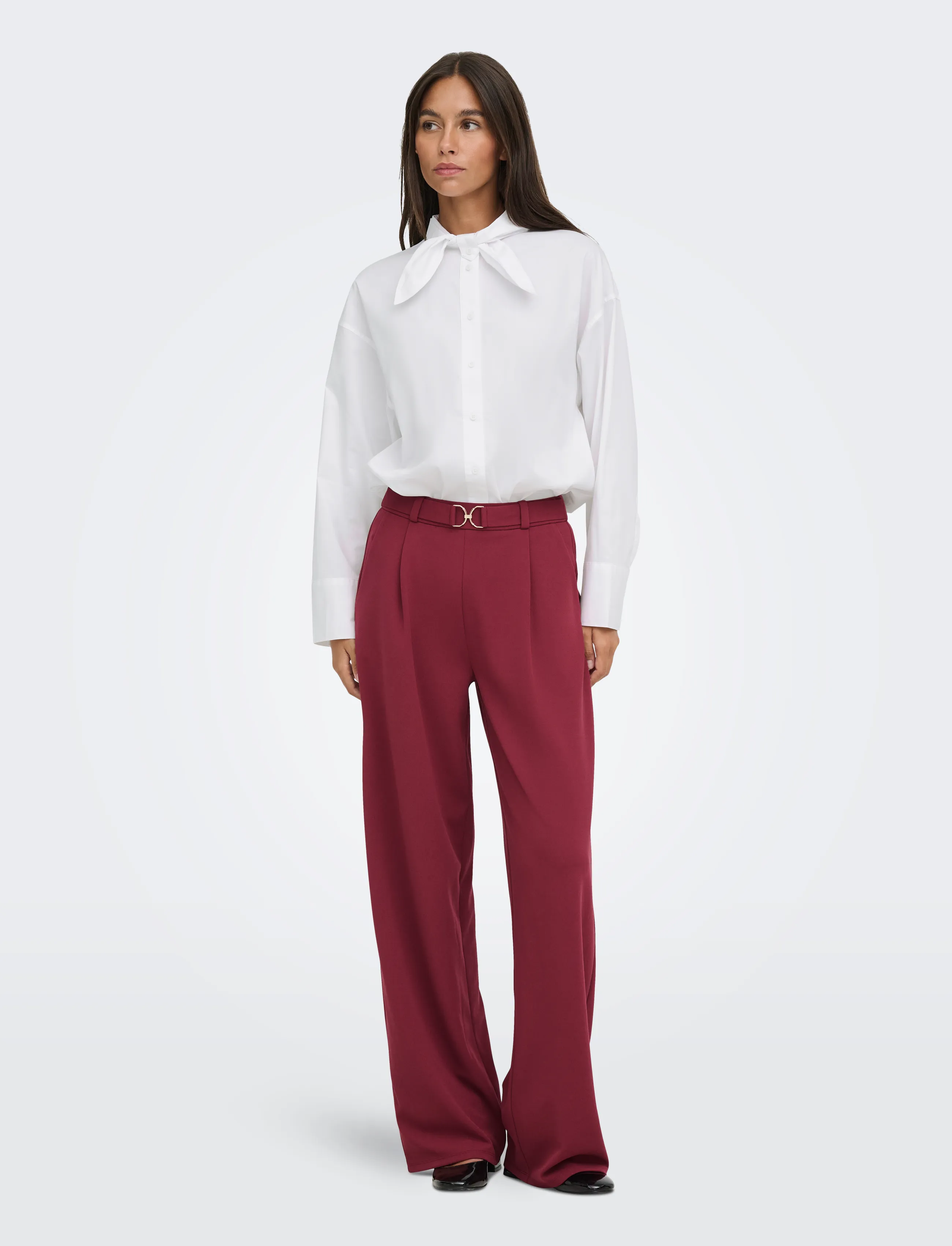 JDY - JDYVITA L/S BOW DETAIL SHIRT WVN - langärmlige hemden - cloud dancer - 4