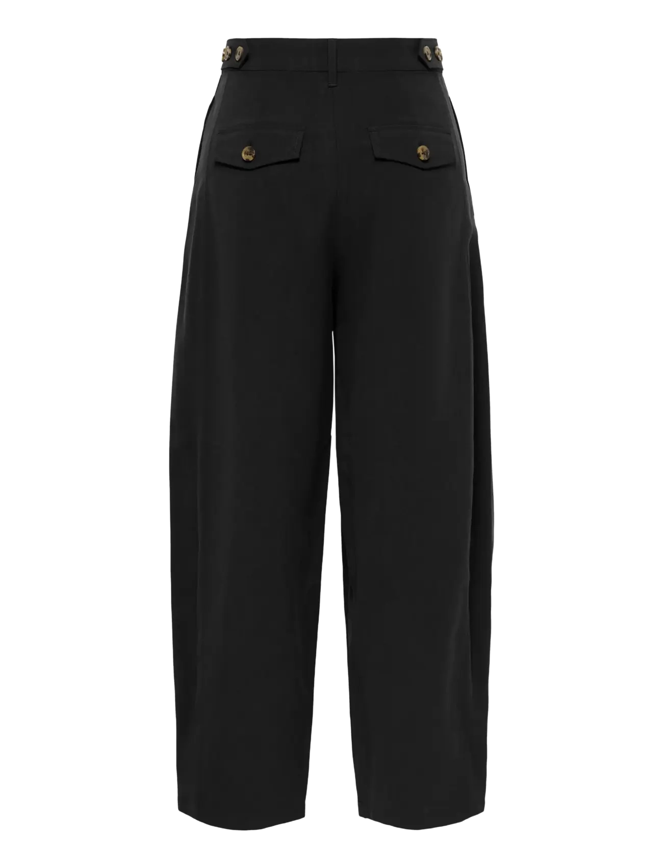 JDY - JDYMILENA HW BARREL PANT WVN - hosen mit geradem bein - black - 1