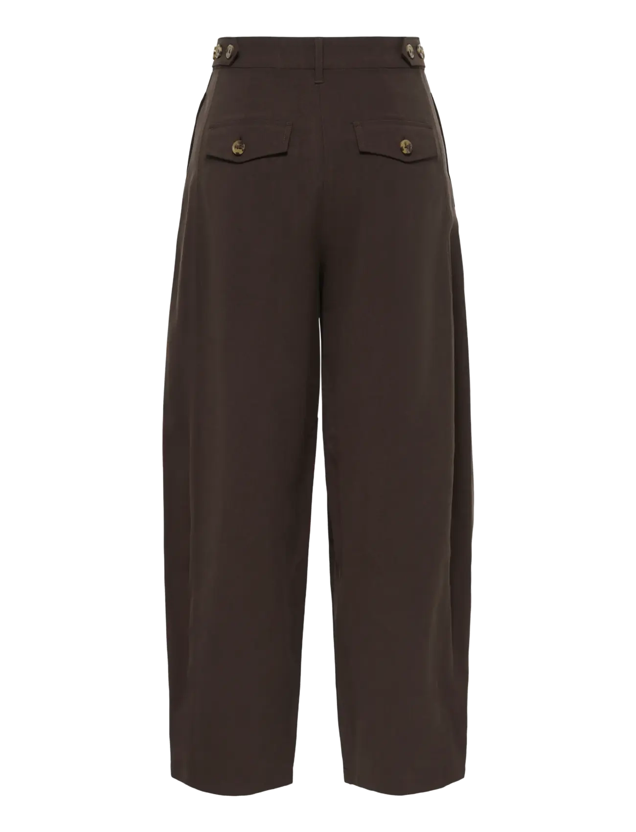 JDY - JDYMILENA HW BARREL PANT WVN - hosen mit geradem bein - chocolate plum - 2