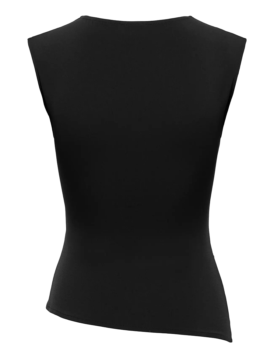 JDY - JDYMISTY S/L LACE DETAIL TOP JRS - tanktops - black - 1