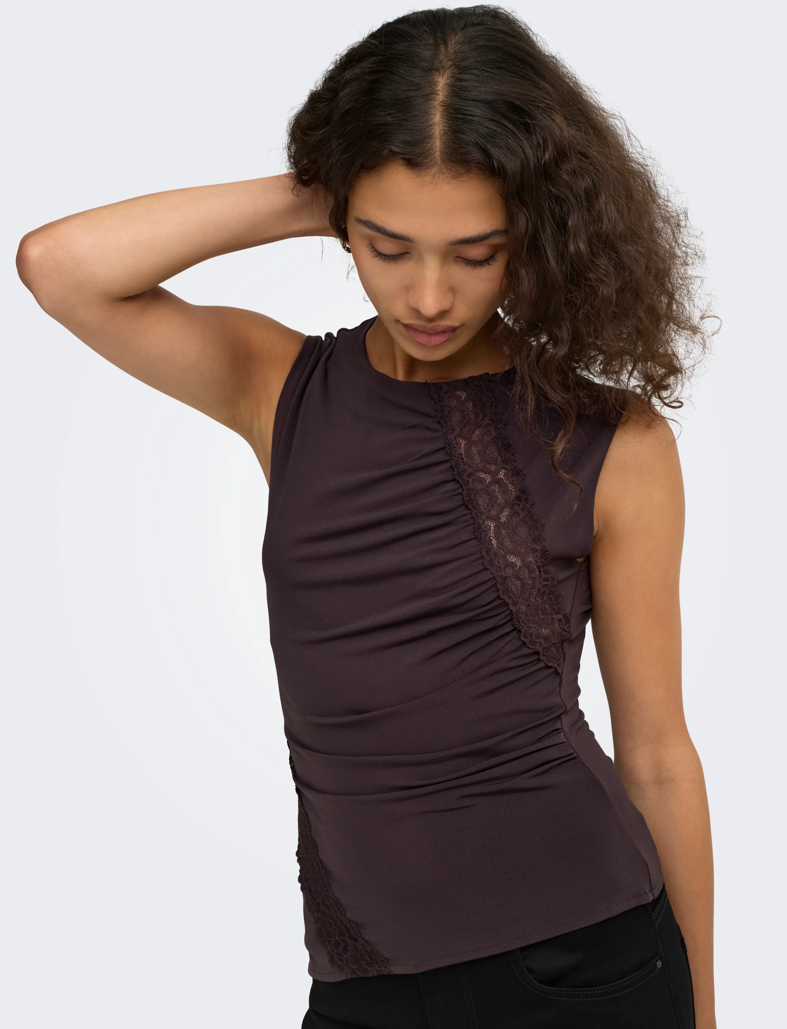 JDY Jdymisty S/L Lace Detail Top Jrs linnen dam – bild 6