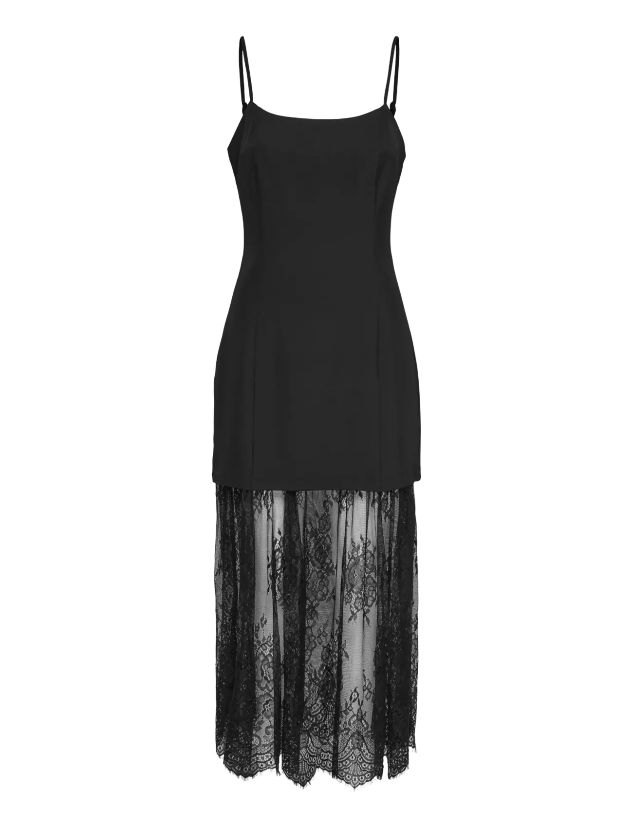 JDY JDYROSA S/L FITTED MAXI DRESS WVN - Klänningar - BLACK / black