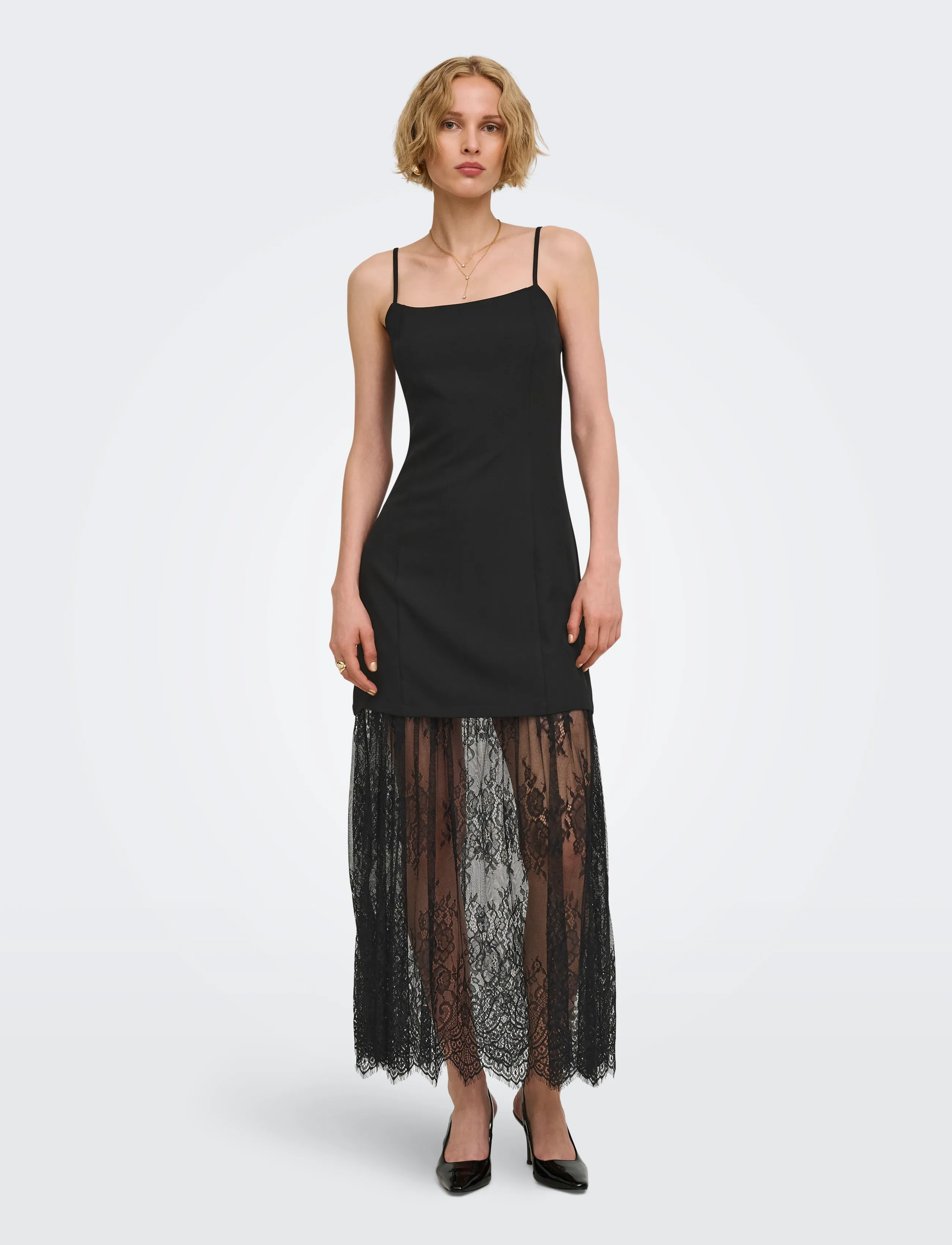 JDY - JDYROSA S/L FITTED MAXI DRESS WVN - black - 3
