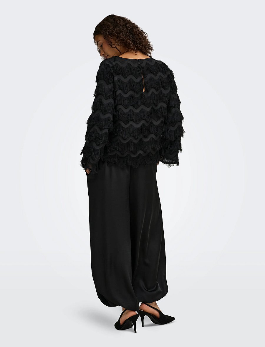 JDY - JDYKESHA L/S TOP WVN - black - 3