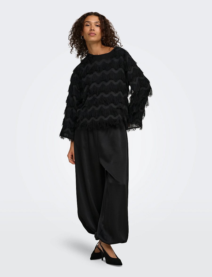 JDY - JDYKESHA L/S TOP WVN - black - 4
