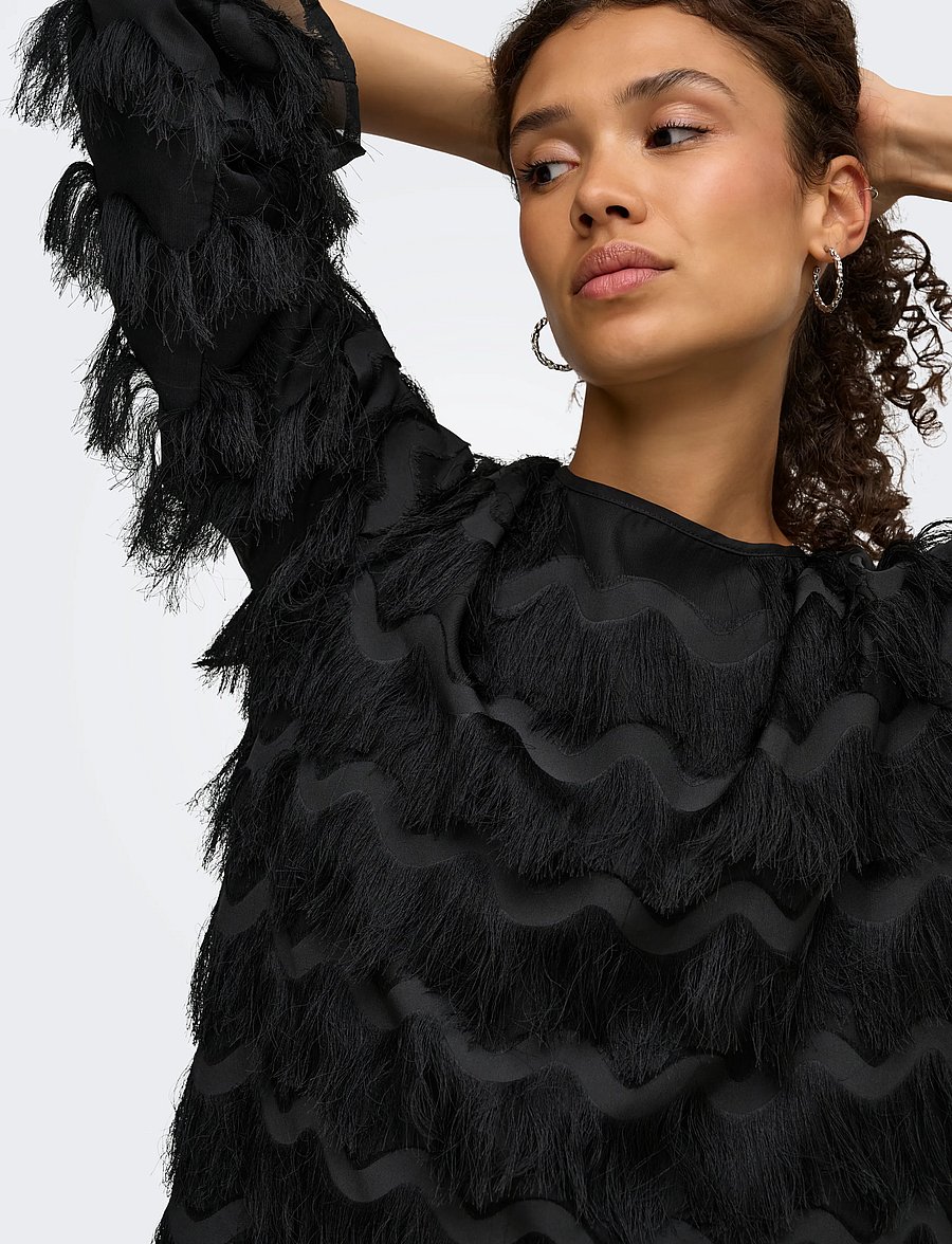 JDY - JDYKESHA L/S TOP WVN - black - 5