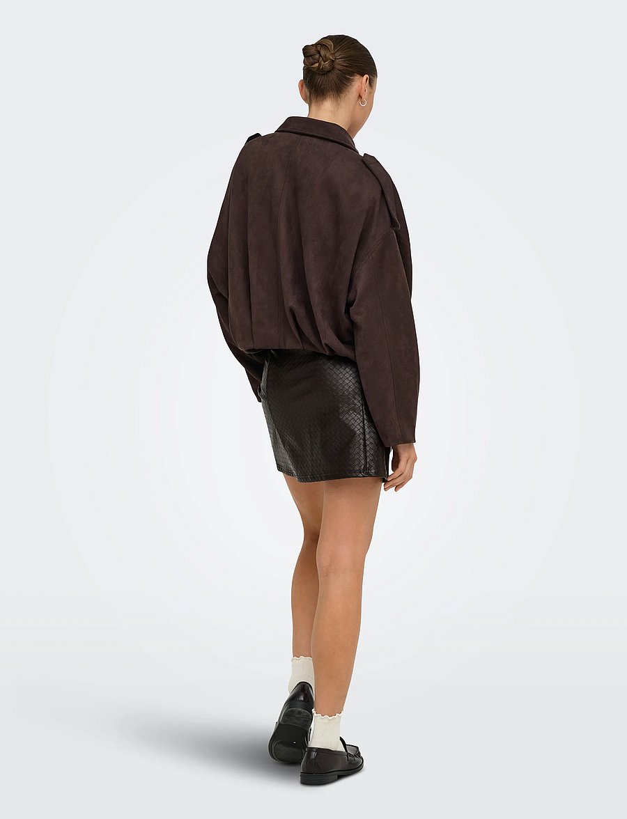 JDY - JDYELLA PU MINI SKIRT JRS - chocolate plum - 3