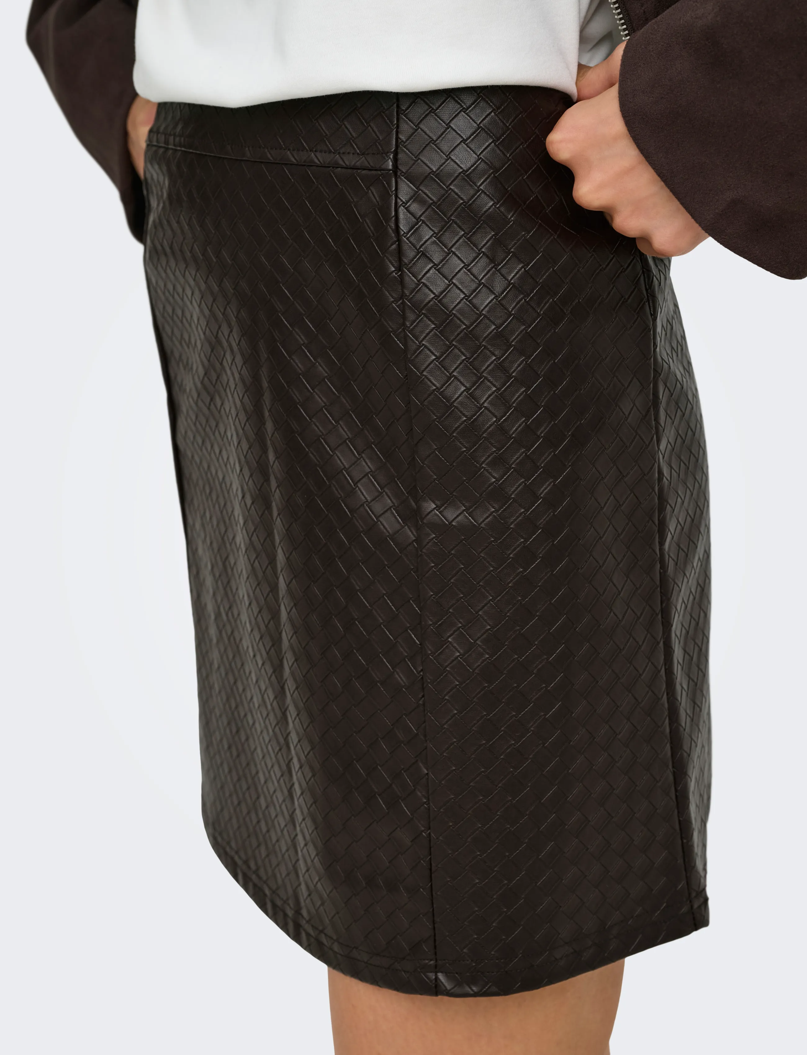 JDY - JDYELLA PU MINI SKIRT JRS - chocolate plum - 5
