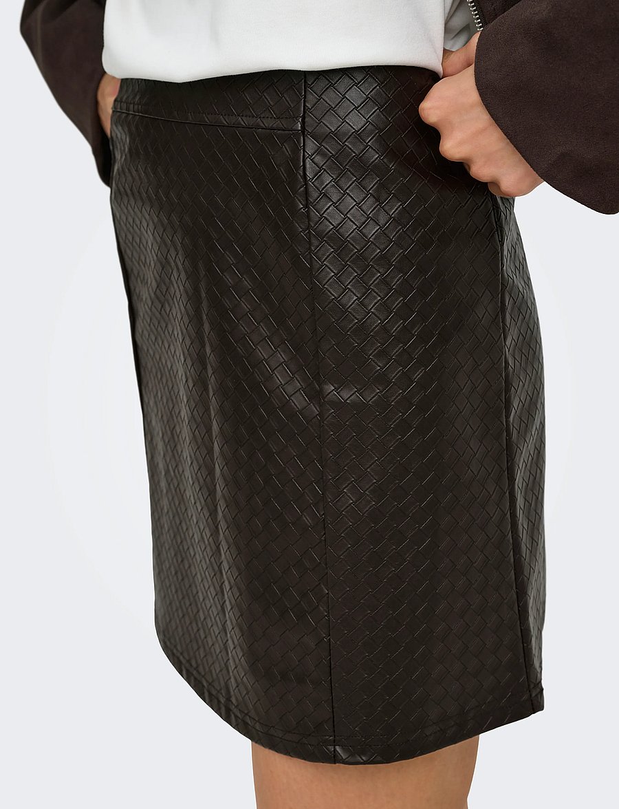 JDY - JDYELLA PU MINI SKIRT JRS - chocolate plum - 5