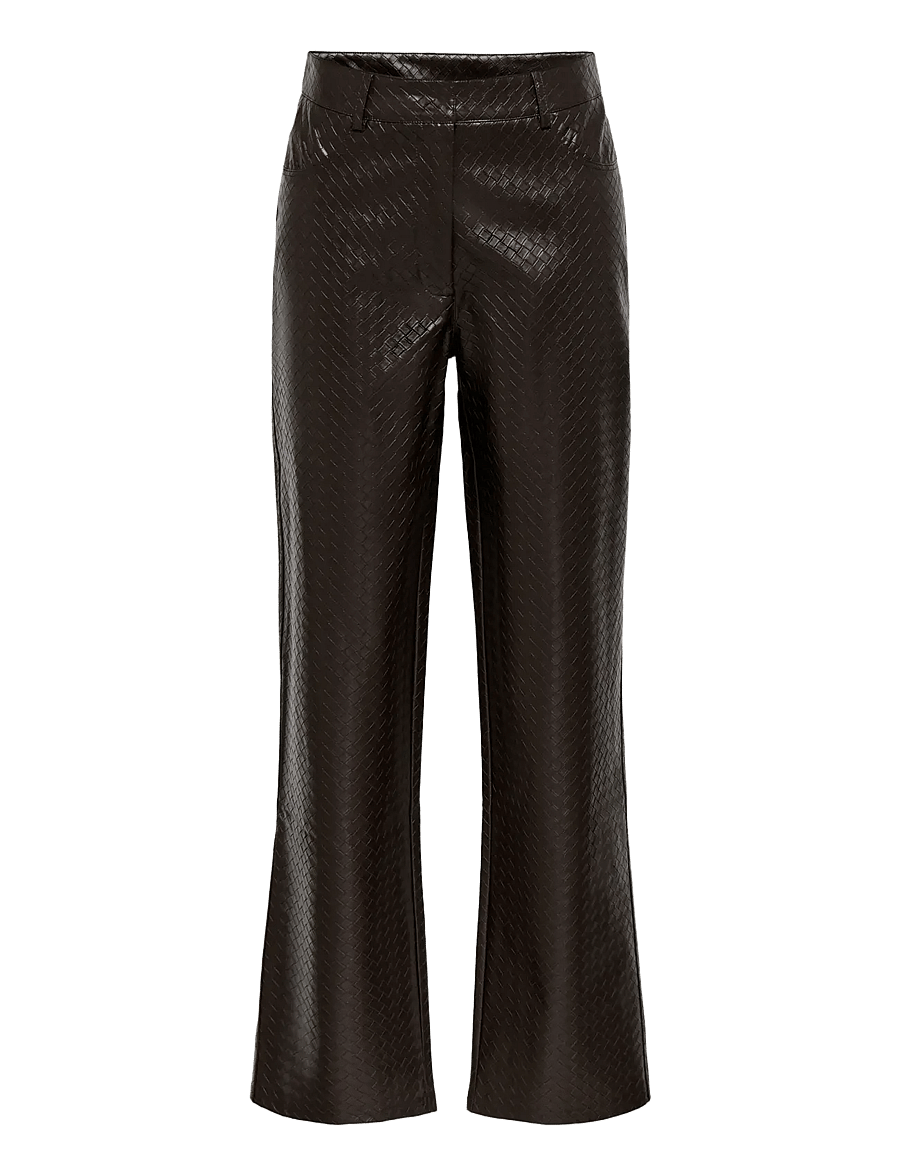 JDY - JDYELLA PU PANTS JRS - chocolate plum - 0