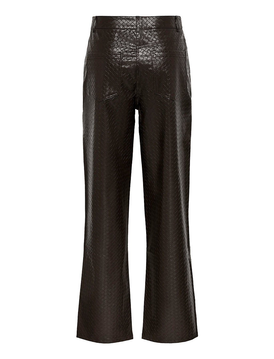 JDY - JDYELLA PU PANTS JRS - chocolate plum - 1