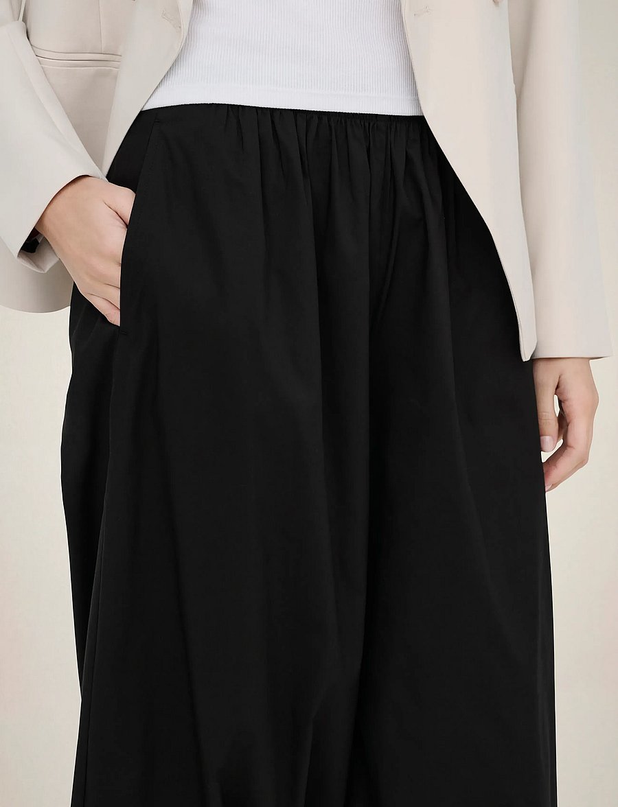 JDY - JDYFRANKIE MW BALLOON PANT WVN NOOS - hosen mit geradem bein - black - 5