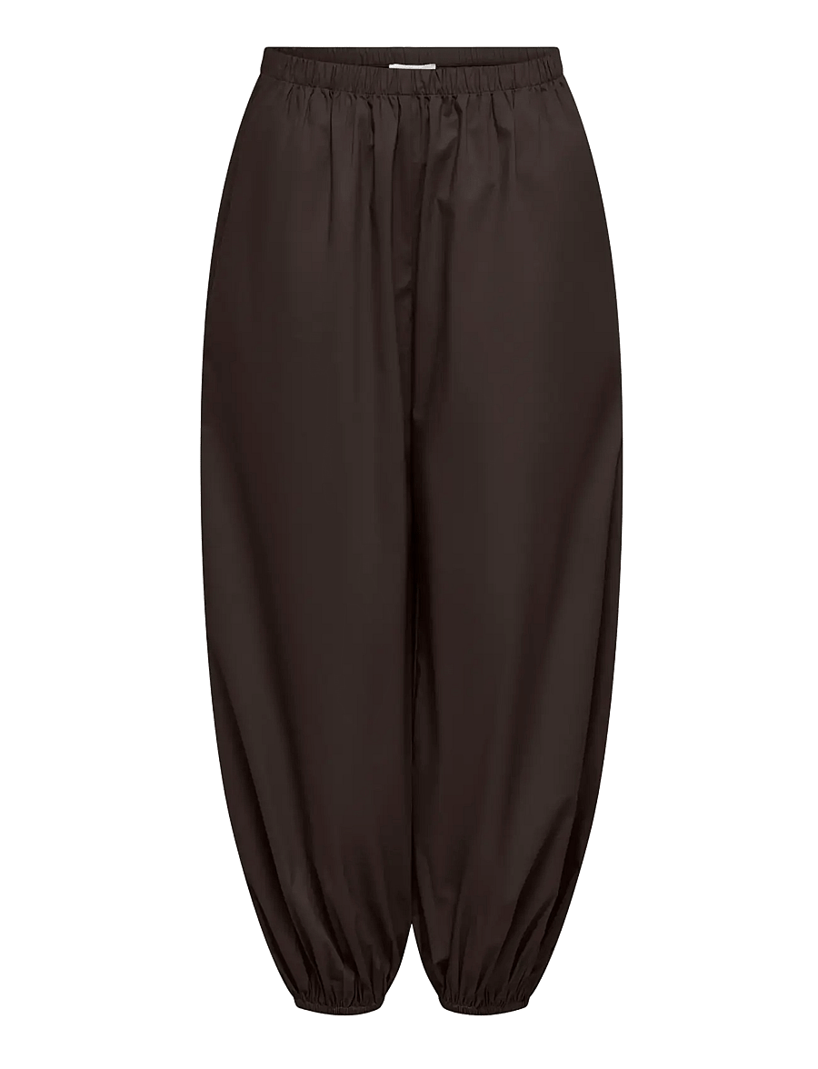 JDY - JDYFRANKIE MW BALLOON PANT WVN NOOS - hosen mit geradem bein - chocolate torte - 1
