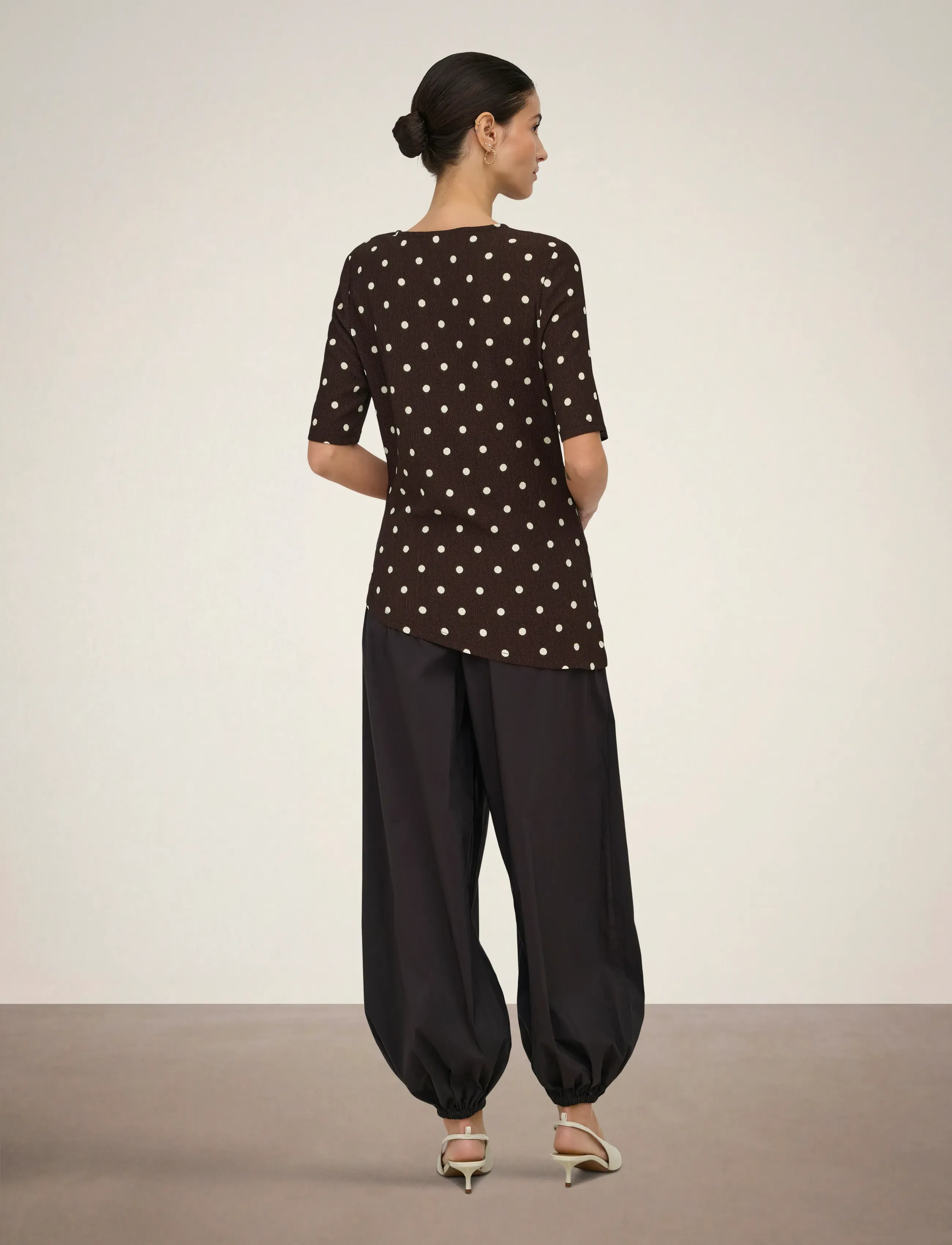 JDY - JDYFRANKIE MW BALLOON PANT WVN NOOS - barrel-bukser - chocolate torte - 3