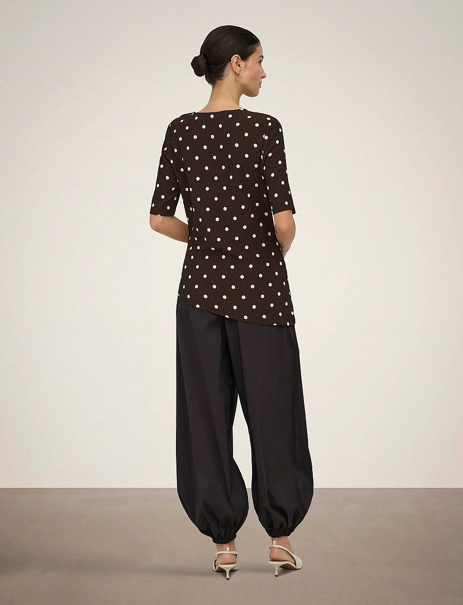JDY - JDYFRANKIE MW BALLOON PANT WVN NOOS - hosen mit geradem bein - chocolate torte - 3