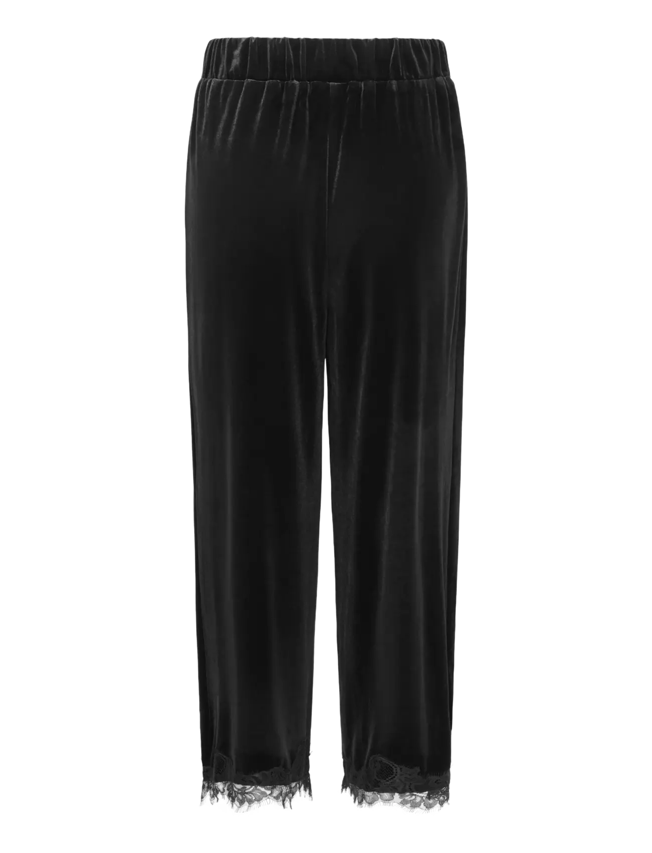 JDY - JDYVALERIE VELVET LACE PANT JRS - hose mit geradem bein - black - 2